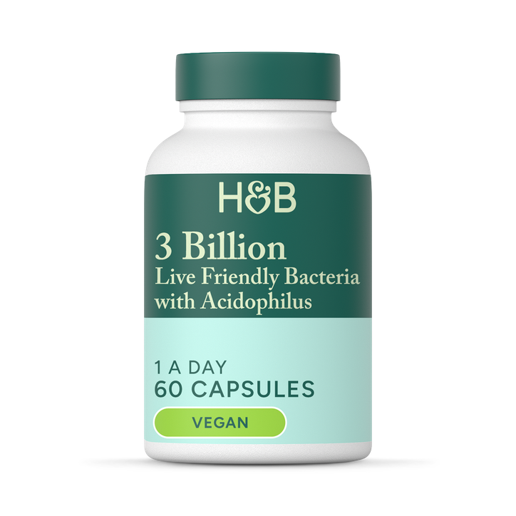 Holland & Barrett Live Friendly Bacteria with Acidophilus 3 Billion 60 Capsules